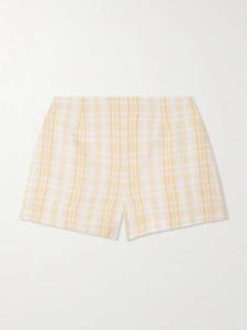 Льняные шорты в клетку Lila Faithfull, желтый