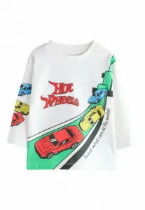 Рубашка с длинным рукавом hot wheels, стандартного кроя. Next, White