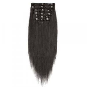 Накладные волосы fashiongirl clip-in extensions #60 platinblond - 65 cm Fashiongirl, #1b tiefschwarz - 50 cm, количество 1 шт.