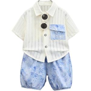 Детская спортивная одежда с лацканами Pre school Casual Sportswear Lapel Moderate Short PROTECTCAMEL, two-piece set