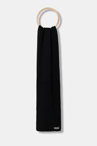 Шарф из смесовой шерсти Calvin Klein, черный