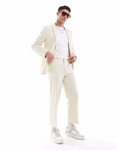 Прямые укороченные брюки цвета «камень» Asos Design