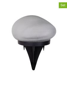 Näve Комплект из 2 светодиодных солнечных садовых светильников "Guri" белого цвета - (Ш)12 x (В)8,5 x (Г)12 см