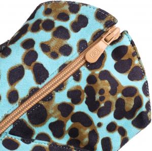 Generic Женские ковбойские ботинки с бахромой, искусственная замша, массивный высокий каблук, леопардовый принт, ботильоны с заостренным носком, короткие западные ковбойские ботинки