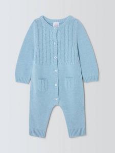 Детский вязаный комбинезон John Lewis, Blue
