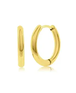 Серьги-Кольца из полированной нержавеющей стали диаметром 11,5 мм Metallo, gold