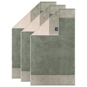 ГОСТЕВОЕ ПОЛОТЕНЦЕ Унисекс, роскошные домашние двухцветные, зеленые, набор из 3 штук, хлопок Cawoe, зеленый