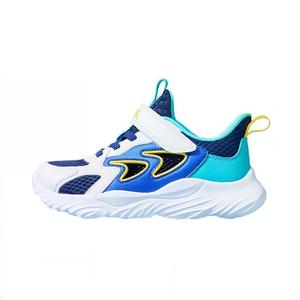 Износостойкие дышащие амортизирующие низкие детские кроссовки для бега бело-синие XTEP для детей 3-7 лет