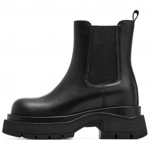 Челси-ботинки женские, 15 см ST&SAT, черный[hidden wedge]