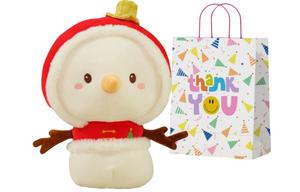 Рождественский олень снеговик плюшевая кукла высота 30см длина 30см Mise