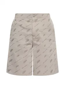 Шорты с логотипом Off-White, бежевый