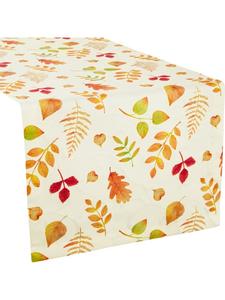 Erwin Müller Скатерть-дорожка из смесовой хлопчатобумажной ткани с рисунком листьев