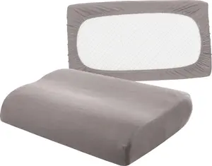 Чехол на подушку bellana "Universal Jersey", (2 шт.), подходит для подушек для поддержки шеи 80х40 см, серо-коричневый