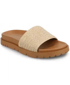 Женские сандалии Starr Slide с плоской стелькой Journee Collection, коричневый/бежевый