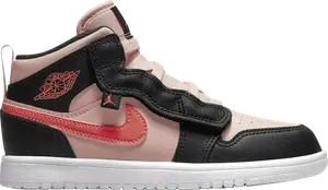 Кроссовки Air Jordan 1 Mid ALT PS Black Pink Crimson, розовый