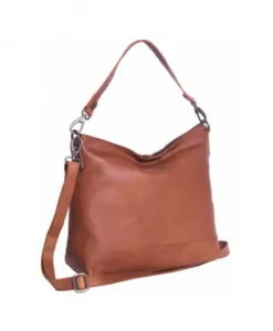 Кожаная сумка через плечо коньячного цвета The Chesterfield Brand, коричневый