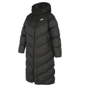 Пуховик Nike Sports Loose Casual Long Hooded, черный