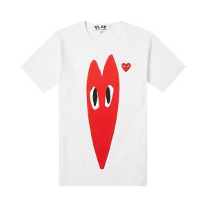 Футболка Comme des Garçons PLAY Stretch Heart Tee 'White', белый