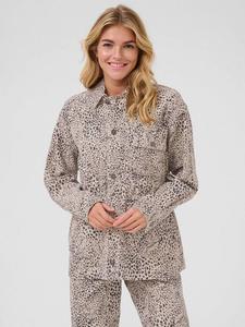 KAlisa куртка из хлопкового твила с леопардовым принтом KAFFE, Beige/Multi