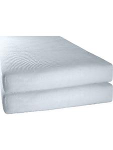 Erwin Müller Простыни на резинке из хлопчатобумажной ткани, 2 шт , Wertingen, серебристого цвета