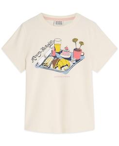 Футболка с коротким рукавом для девочек 7-16 лет SCOTCH & SODA, Eggnog Tan