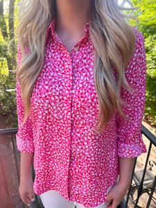 Блузка Bonbon Combo плетеная в розовом цвете Renuar