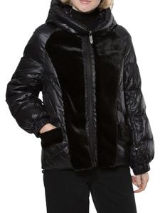 Куртка-пуховик из искусственного меха BELLE FARE, черный