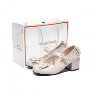 Туфли Мэри Джейн на массивном каблуке для женщин Yang Nianhua, Black