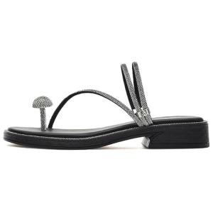 AGSDON Тихие тапочки-шлепанцы на 3 см женские черные, цвет Black