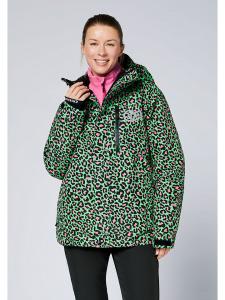 Chiemsee Куртка для катания на лыжах/сноуборде, черно-зелено-розовая