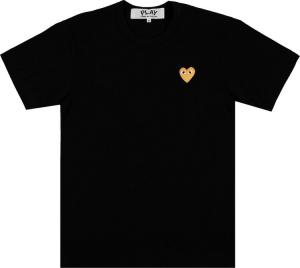 Футболка Comme des Garçons Play T-Shirt With Gold Heart 'Black', черный