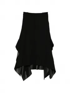 Юбка миди с ремешками Loewe, черный