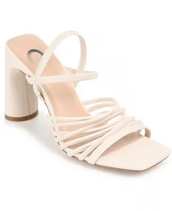 Женские босоножки Hera на блочном каблуке с ремешками Journee Collection, коричневый/бежевый