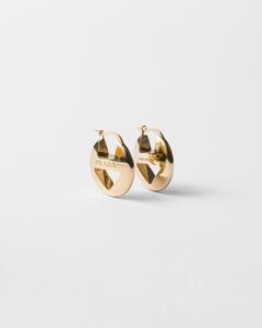 Металлические серьги Prada, золотой