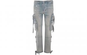 Тактические карго джинсы прямого кроя AMIRI, голубой