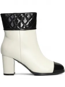 Стеганые ботинки Tuli на каблуке 65 мм Gold & Rouge, белый