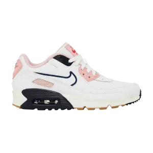 Кроссовки Nike Air Max 90 Leather SE GS 'White Pink Glaze', белый
