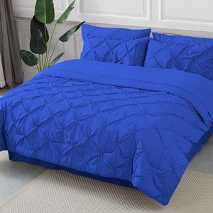PG Beddings Комплект постельного белья с защипами и стежкой, цвет royal blue Royal