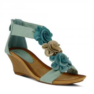 Босоножки на танкетке «Арлекин» Patrizia, синий