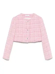 Твидовая куртка Monnalisa, розовый