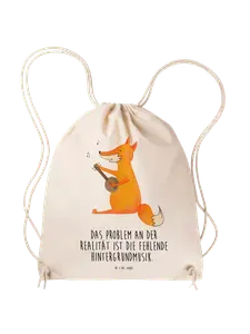 Спортивная сумка Mr & Mrs Panda Sportbeutel Fuchs Gitarre, кремовый
