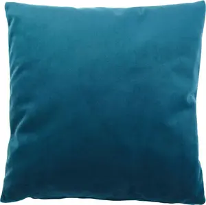 Декоративные подушки Gözze "Дюваль", на молнии, чехол без наполнителя, 2 шт 50х50 см, цвет petrol + unifarben