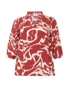 Блуза KAFFE CURVE Maren Frill, темно-красный