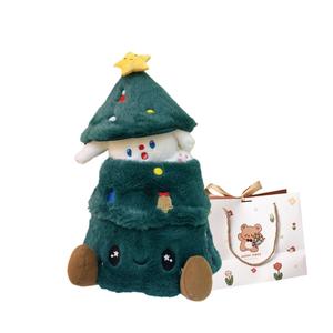 Плюшевая игрушка рождественская елка с щенком высота 30см OU DI PIG