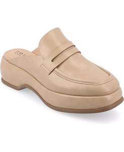 Женские мюли-лоферы Antonina Platform Journee Collection, коричневый/бежевый