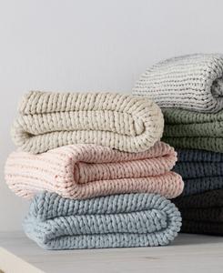 Большой плед крупной вязки ручной работы, 59 x 47 дюймов ienjoy Home, Gray