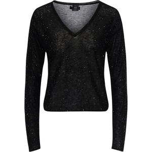 Вязаный джемпер с V-образным вырезом PINKO, черный