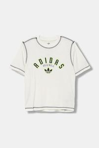 Детская хлопковая футболка Adidas Originals, бежевый