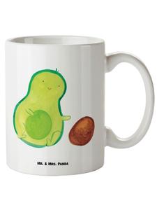 Кружка XL с косточкой авокадо, роллы без слов, белый цвет Mr. & Mrs. Panda