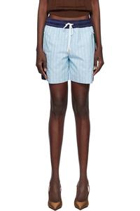 Полосатые лавровые шорты Track Casablanca, синий
